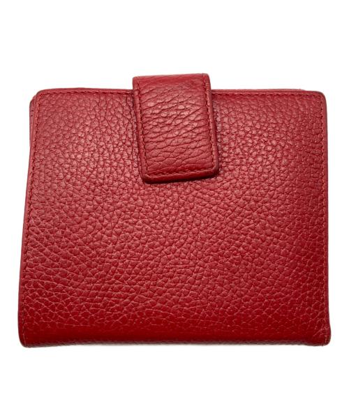 GUCCI（グッチ）GUCCI (グッチ) GGマーモントコンパクトウォレット レッドの古着・服飾アイテム