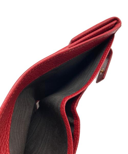 GUCCI（グッチ）GUCCI (グッチ) GGマーモントコンパクトウォレット レッドの古着・服飾アイテム