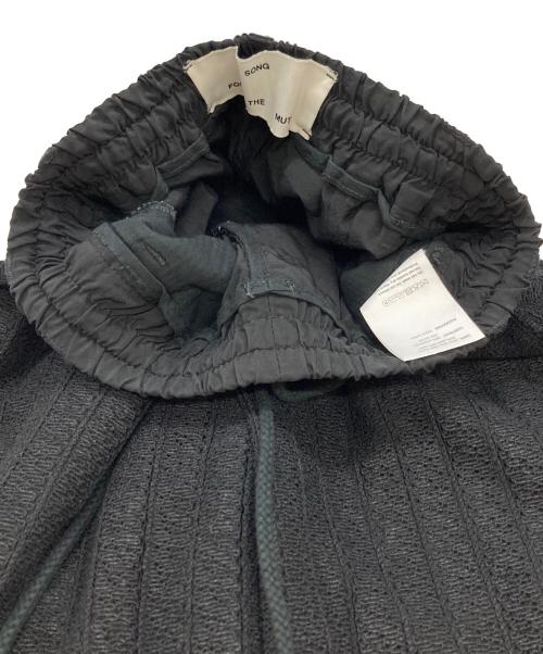 song for the mute（ソングフォーザミュート）Song for the Mute (ソングフォーザミュート) ELASTICATED WIDE LEG DRESS PANT/エラスティケ―テッド ワイドレッグ ドレスパンツ ブラック サイズ:44の古着・服飾アイテム