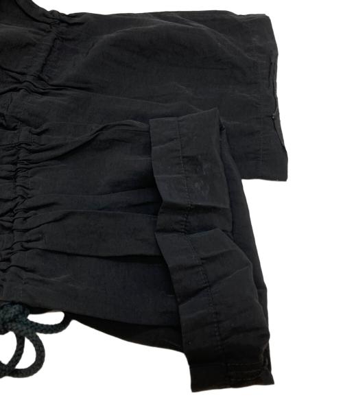 song for the mute（ソングフォーザミュート）Song for the Mute (ソングフォーザミュート) ELASTICATED WIDE LEG DRESS PANT/エラスティケ―テッド ワイドレッグ ドレスパンツ ブラック サイズ:44の古着・服飾アイテム