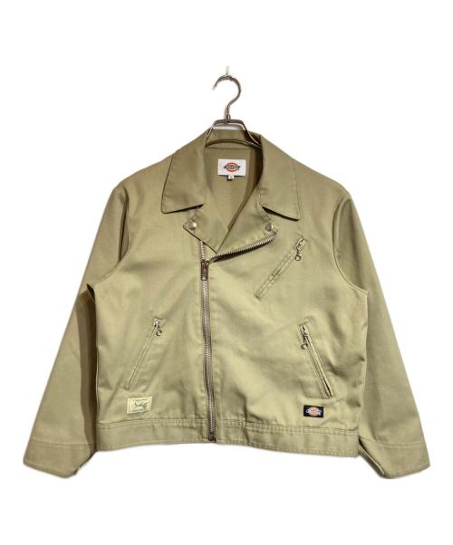 Dickies（ディッキーズ）Dickies (ディッキーズ) schott (ショット) ダブルライダースジャケット ベージュ サイズ:Mの古着・服飾アイテム