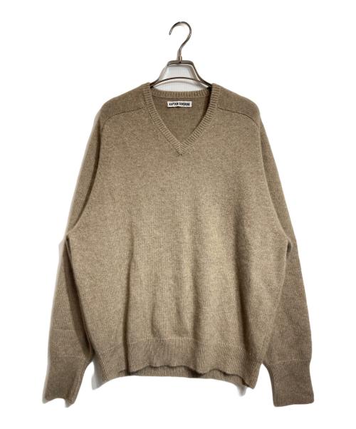 KAPTAIN SUNSHINE（キャプテンサンシャイン）KAPTAIN SUNSHINE (キャプテンサンシャイン) Cashmere V-Neck Pullover ブラウン サイズ:36の古着・服飾アイテム