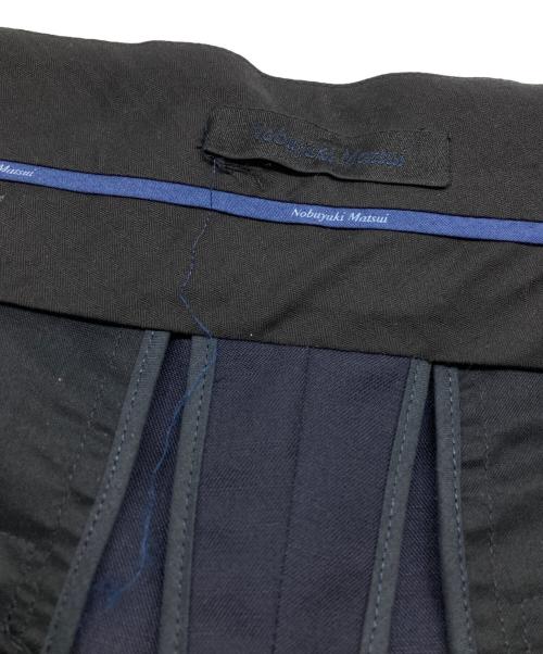 nobuyuki matsui（ノブユキマツイ）nobuyuki matsui (ノブユキマツイ) モヘアスラックス ネイビー サイズ:3の古着・服飾アイテム