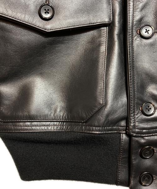 Thee Hysteric XXX（ジィ ヒステリックトリプルエックス）Thee Hysteric XXX (ジィ ヒステリックトリプルエックス) カウレザーA-1ジャケット ブラック サイズ:Ｓの古着・服飾アイテム