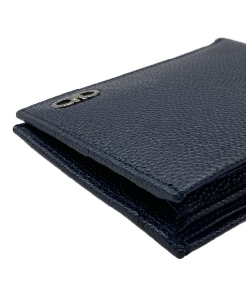 Salvatore Ferragamo（サルヴァトーレ フェラガモ）Salvatore Ferragamo (サルヴァトーレ フェラガモ) ガンチーニ2つ折り財布 ネイビーの古着・服飾アイテム