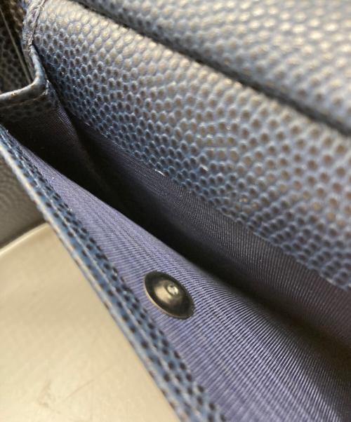 Salvatore Ferragamo（サルヴァトーレ フェラガモ）Salvatore Ferragamo (サルヴァトーレ フェラガモ) ガンチーニ2つ折り財布 ネイビーの古着・服飾アイテム