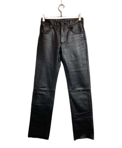 LEVI'S（リーバイス）LEVI'S (リーバイス) カウレザーパンツ ブラック サイズ:W28×L33の古着・服飾アイテム