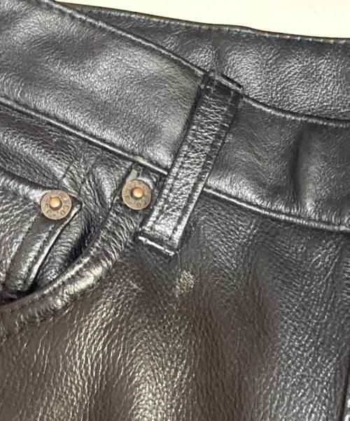 LEVI'S（リーバイス）LEVI'S (リーバイス) カウレザーパンツ ブラック サイズ:W28×L33の古着・服飾アイテム