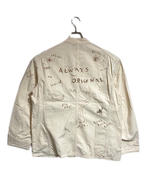 GLAD HAND（グラッドハンド）GLAD HAND (グラッドハンド) PEANUTS (ピーナッツ) GOOD LIFE - JACKET ベージュ サイズ:Lの古着・服飾アイテム