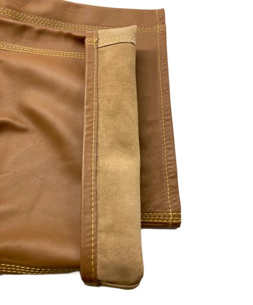 MARNI（マルニ）MARNI (マルニ) CarHartt (カーハート) ラムスキンレザーペインターパンツ ブラウン サイズ:Mの古着・服飾アイテム