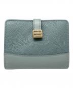 MIU MIUミュウミュウ）の古着「2つ折り財布」｜スカイブルー