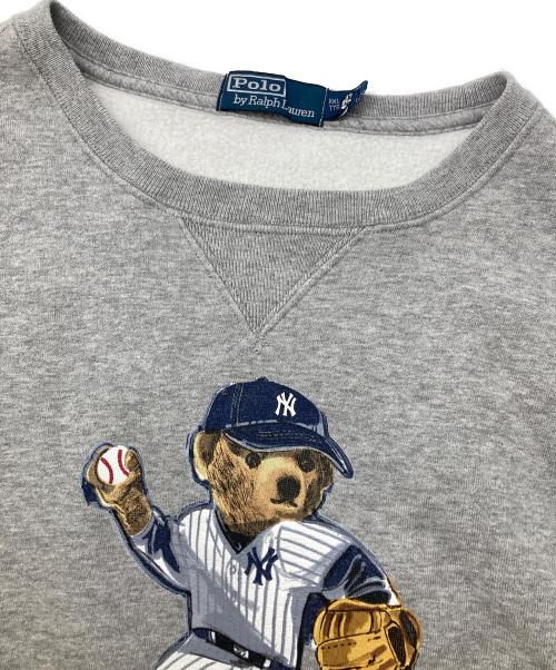 POLO RALPH LAUREN（ポロ・ラルフローレン）POLO RALPH LAUREN (ポロ・ラルフローレン) NEW YORK YANKEES (ニューヨークヤンキース) ポロベアMLBスウェット グレー サイズ:XXLの古着・服飾アイテム
