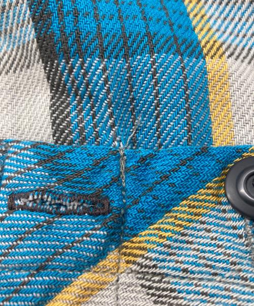 RRL（ダブルアールエル）RRL (ダブルアールエル) チェックヘビーネルシャツ ブルー サイズ:Mの古着・服飾アイテム