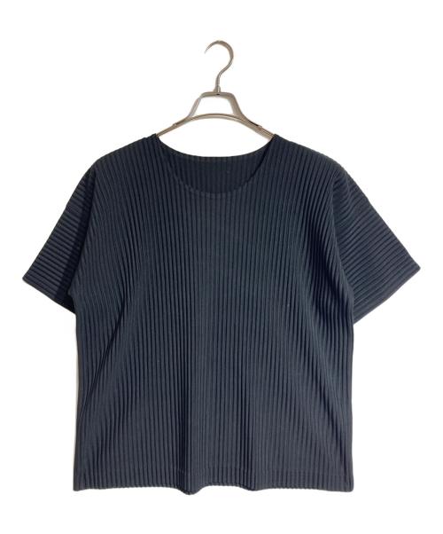 HOMME PLISSE ISSEY MIYAKE（オム プリッセ イッセイ ミヤケ）HOMME PLISSE ISSEY MIYAKE (オム プリッセ イッセイ ミヤケ) プリーツカットソー ブラック サイズ:3の古着・服飾アイテム