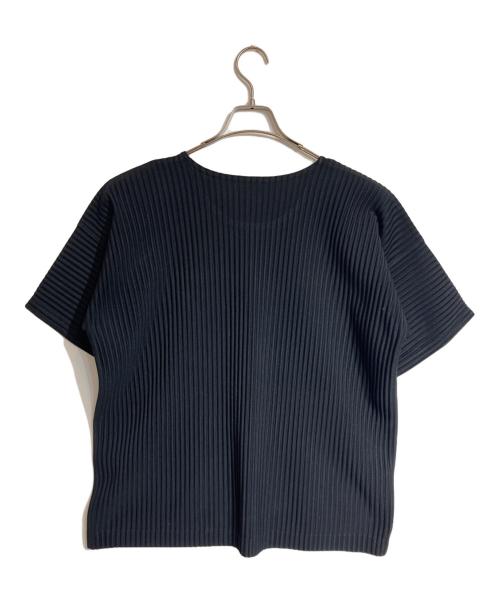 HOMME PLISSE ISSEY MIYAKE（オム プリッセ イッセイ ミヤケ）HOMME PLISSE ISSEY MIYAKE (オム プリッセ イッセイ ミヤケ) プリーツカットソー ブラック サイズ:3の古着・服飾アイテム