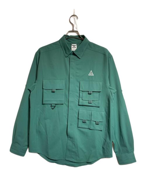 NIKE ACG（ナイキエーシージー）NIKE ACG (ナイキエージーシー) NIKE AS M ACG DF UV DEV TRAIL TOP BICOASTAL/VINTAGE GREEN/SUMMIT WHITE グリーン サイズ:Lの古着・服飾アイテム