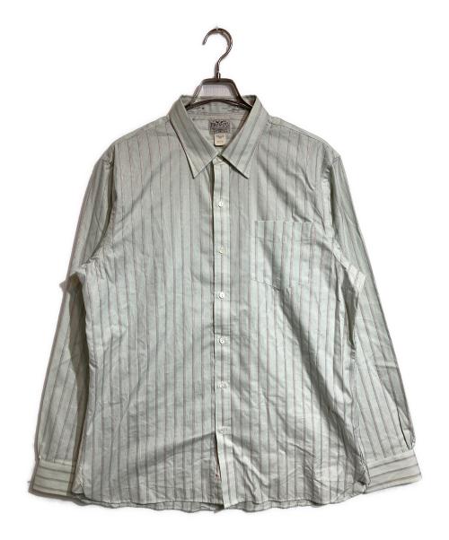 RRL（ダブルアールエル）RRL (ダブルアールエル) ストライプシャツ グリーン サイズ:XLの古着・服飾アイテム