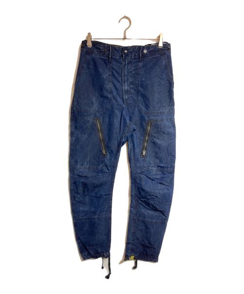 RRL（ダブルアールエル）RRL (ダブルアールエル) ガーメントウォッシュ カーゴパンツ ネイビー サイズ:32の古着・服飾アイテム