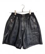 PRANK PROJECTプランクプロジェクト）の古着「Leather Shorts」｜ブラック