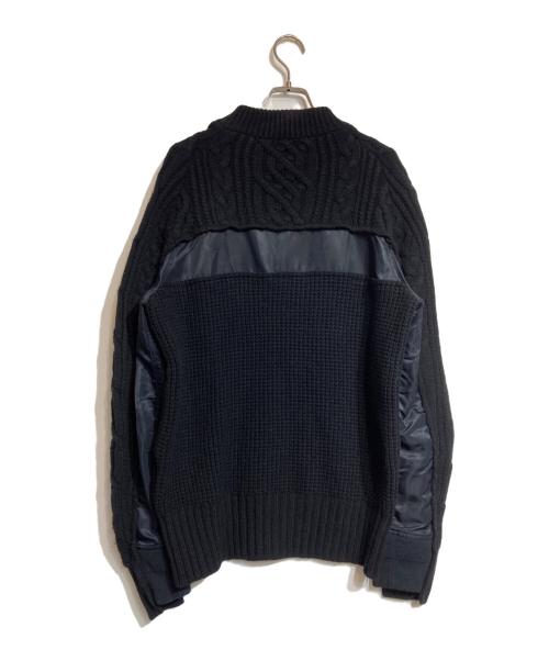 sacai（サカイ）sacai (サカイ) ナイロンドッキングセーター ブラック サイズ:1の古着・服飾アイテム