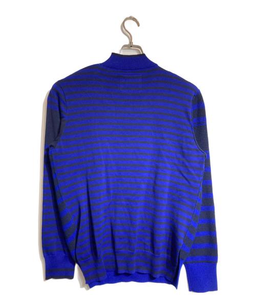 sacai（サカイ）sacai (サカイ) ボタンデザインボーダーニット ブラック×ネイビー サイズ:1の古着・服飾アイテム