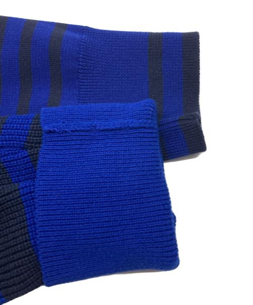 sacai（サカイ）sacai (サカイ) ボタンデザインボーダーニット ブラック×ネイビー サイズ:1の古着・服飾アイテム