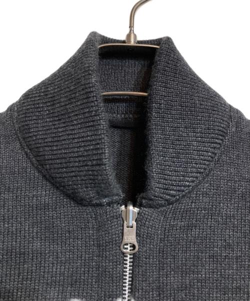 sacai（サカイ）sacai (サカイ) ウールナイロンニットブルゾン グレー サイズ:1の古着・服飾アイテム