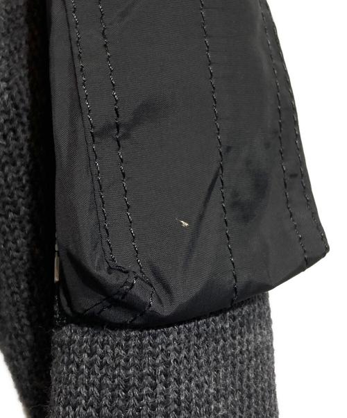 sacai（サカイ）sacai (サカイ) ウールナイロンニットブルゾン グレー サイズ:1の古着・服飾アイテム