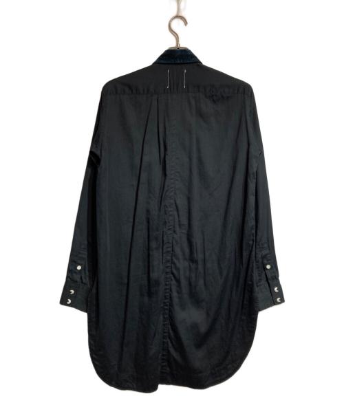 TAKAHIROMIYASHITA TheSoloIst.（タカヒロミヤシタ ザソロイスト）TAKAHIROMIYASHITA TheSoloIst. (タカヒロミヤシタ ザソロイスト) velvet collar silk shirt ブラック サイズ:46の古着・服飾アイテム