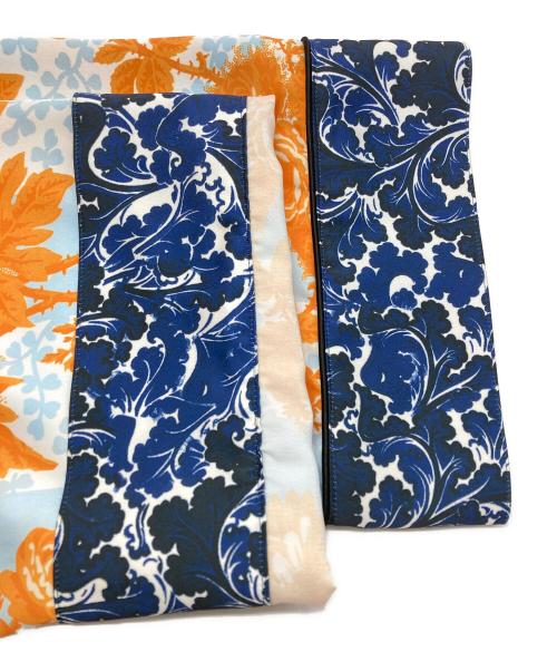 TELMA（テルマ）TELMA (テルマ) フラワープリントパンツ ブルー×オレンジ サイズ:34の古着・服飾アイテム