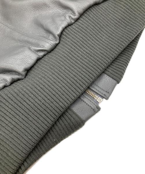 MORGAN MEMPHIS BELLE（モーガン メンフィス ベル）MORGAN MEMPHIS BELLE (モーガン メンフィス ベル) レザーフライトジャケット グレー サイズ:Lの古着・服飾アイテム