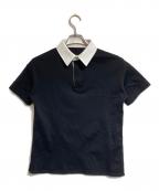 THE RERACSザ リラクス）の古着「100/3 COTTON KANOKO ARF CLERIC POLO SHIRT SHORT SLEEVE」｜ブラック