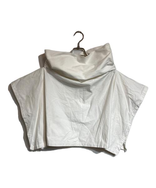 COMME des GARCONS（コムデギャルソン）COMME des GARCONS (コムデギャルソン) 変形ハイネックカットソー ホワイト サイズ:Sの古着・服飾アイテム
