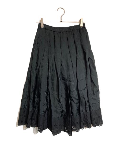 tricot COMME des GARCONS（トリココムデギャルソン）tricot COMME des GARCONS (トリココムデギャルソン) キュプラレースコンビスカート ブラック サイズ:1の古着・服飾アイテム