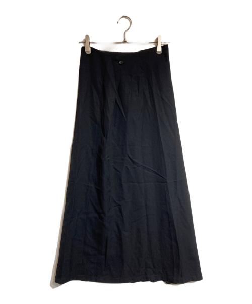 Y's（ワイズ）Y's (ワイズ) ウールギャバロングスカート ブラック サイズ:Sの古着・服飾アイテム