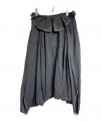 COMME des GARCONSコムデギャルソン）の古着「裁ち切りストライプサルエルパンツ」｜グレー