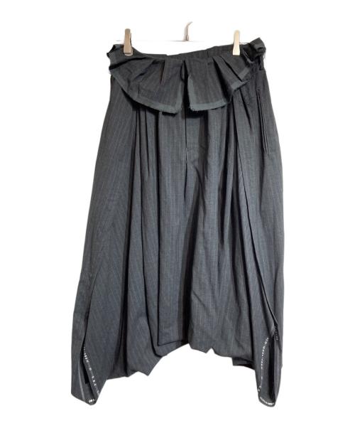 COMME des GARCONS（コムデギャルソン）COMME des GARCONS (コムデギャルソン) 裁ち切りストライプサルエルパンツ グレー サイズ:SSの古着・服飾アイテム