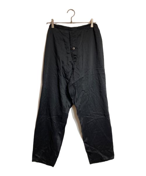 Yohji Yamamoto pour homme（ヨウジヤマモト プールオム）Yohji Yamamoto pour homme (ヨウジヤマモト プールオム) レーヨンストレートパンツ ブラック サイズ:Lの古着・服飾アイテム
