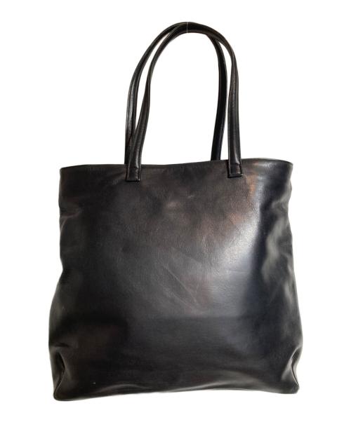 HELMUT LANG（ヘルムートラング）HELMUT LANG (ヘルムートラング) レザートートバッグ ブラックの古着・服飾アイテム