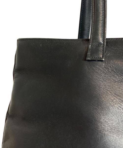 HELMUT LANG（ヘルムートラング）HELMUT LANG (ヘルムートラング) レザートートバッグ ブラックの古着・服飾アイテム