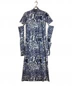 JOHN LAWRENCE SULLIVANジョン ローレンス サリバン）の古着「Leopard print cut-off dress」｜ブルー