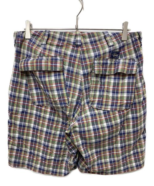 stussy（ステューシー）stussy (ステューシー) ハーフパンツ ブルー×レッド サイズ:	SIZE 32の古着・服飾アイテム