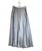 CHAOSカオス）の古着「リベールサテンロングスカート」｜ブルー