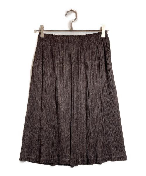 PLEATS PLEASE（プリーツプリーズ）PLEATS PLEASE (プリーツプリーズ) プリーツスカート ブラウン サイズ:3の古着・服飾アイテム