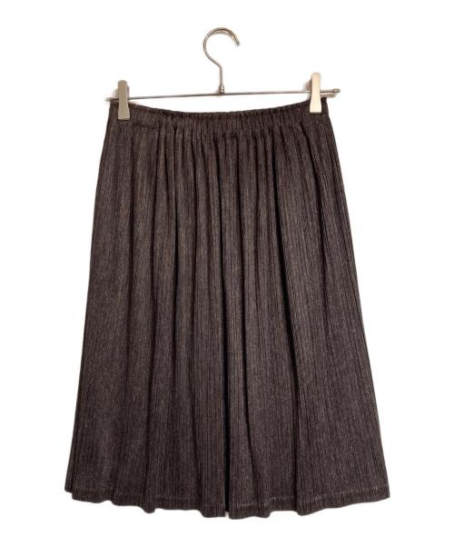 PLEATS PLEASE（プリーツプリーズ）PLEATS PLEASE (プリーツプリーズ) プリーツスカート ブラウン サイズ:3の古着・服飾アイテム