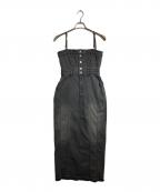 PRANK PROJECTプランクプロジェクト）の古着「2Way Front Button Denim One Piece」｜グレー