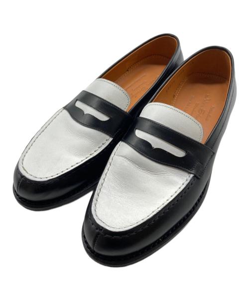 Jalan Sriwijaya（ジャランスリウァヤ）Jalan Sriwijaya (ジャランスリウァヤ) ローファー ホワイト×ブラック サイズ:４・１/２の古着・服飾アイテム