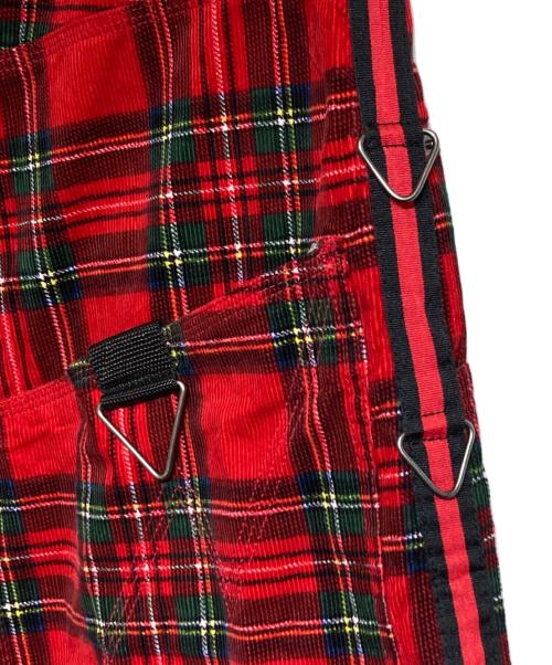 stuka（ストゥーカ）stuka (ストゥーカ) コーデュロイチェックパンツ レッド サイズ:32の古着・服飾アイテム