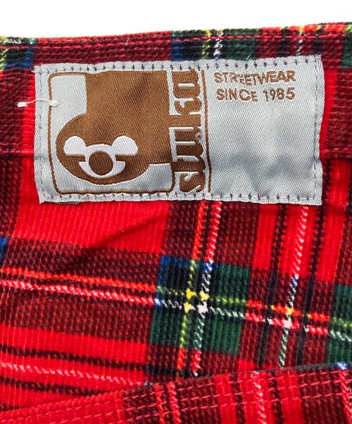 stuka（ストゥーカ）stuka (ストゥーカ) コーデュロイチェックパンツ レッド サイズ:32の古着・服飾アイテム