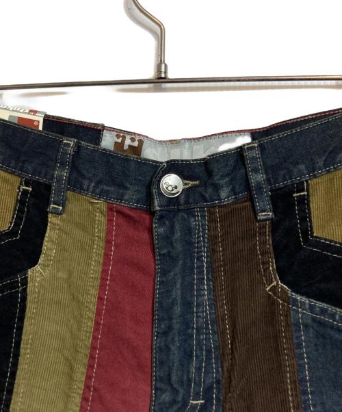 stuka（ストゥーカ）stuka (ストゥーカ) バギーコーデュロイパンツ ブラウン×インディゴ サイズ:30の古着・服飾アイテム